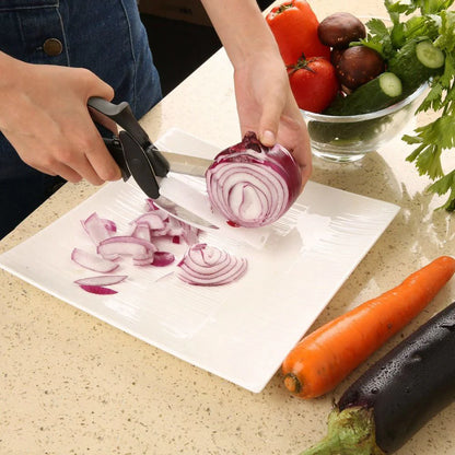 QuickCut Pro™ 2-in-1 Kitchen Knife & Cutting Board