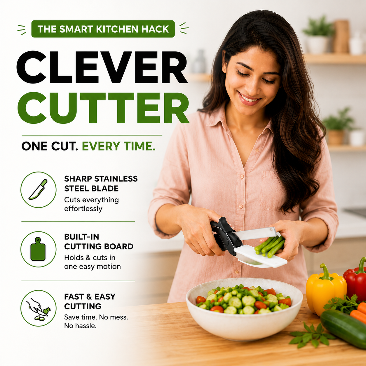 QuickCut Pro™ 2-in-1 Kitchen Knife & Cutting Board