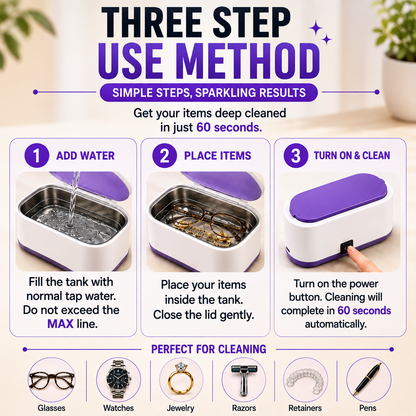 CrystalClean Pro™ 360° Ultrasonic Cleaner