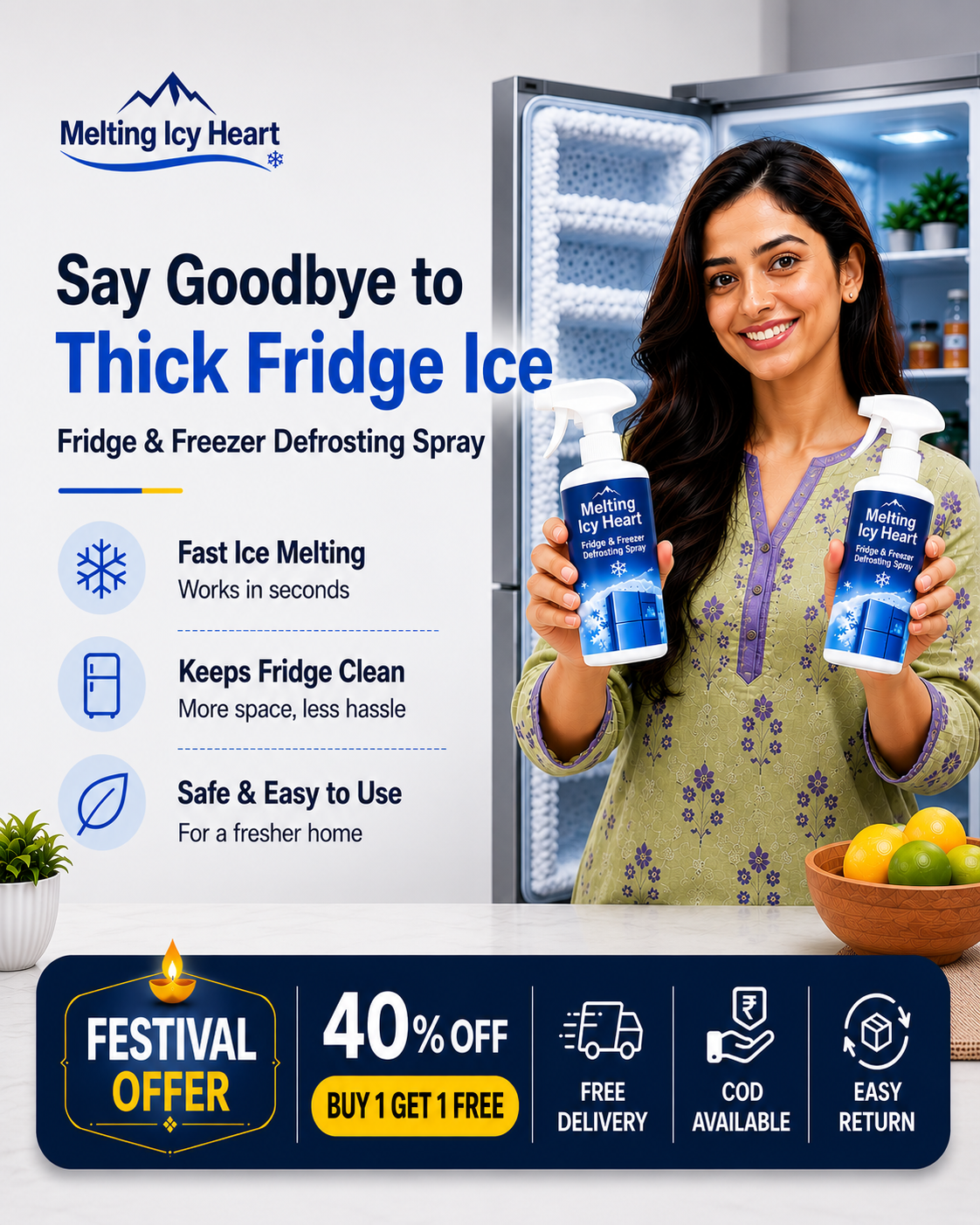 FrostAway™ 2X Freezer Defrosting Spray – Buy 1 Get 1 Free
